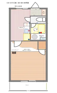 インターステイツ三条【3階】の間取り