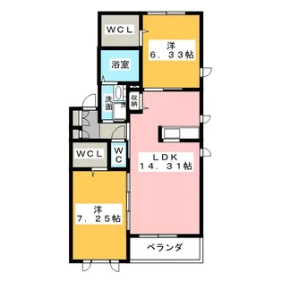 コスタ・デル・ソル長久手C【1階】の間取り