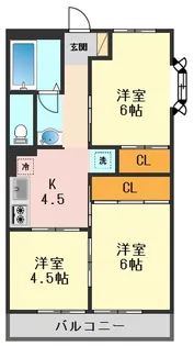 セントラルハイツいちのえ【1階】の間取り