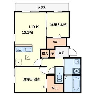 Flecha de sol【1階】の間取り