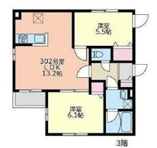 (仮称)新川レジデンス【3階】の間取り
