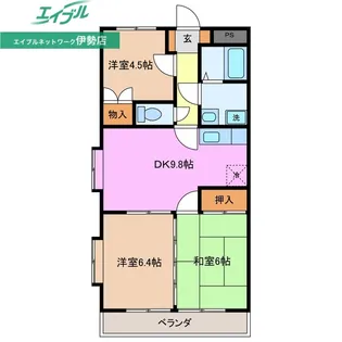 ファイブアイランドI【1階】の間取り