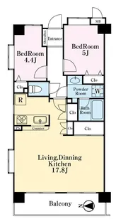 リベール武蔵中原【2階】の間取り