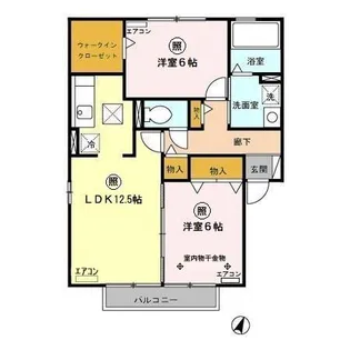 フレシール A・B棟【2階】の間取り