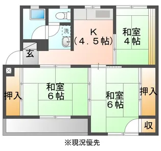 HK平沢B【4階】の間取り