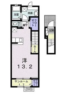 イル ヴェント ヴェルデ【2階】の間取り