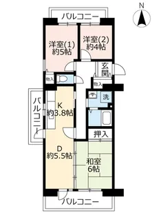 URアルビス池田【5階】の間取り