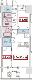 スプランディッドあびこ駅前【2階】の間取り