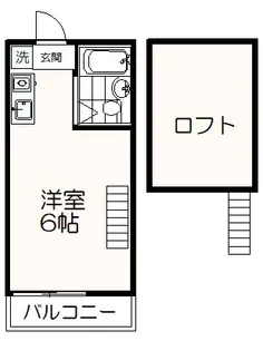 ハッピーパレス越野【2階】の間取り