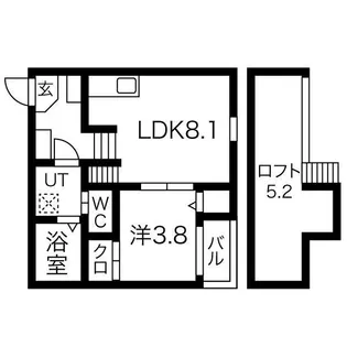 MAISON LA LUMIERE【1階】の間取り