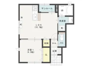 Jewel townV【1階】の間取り