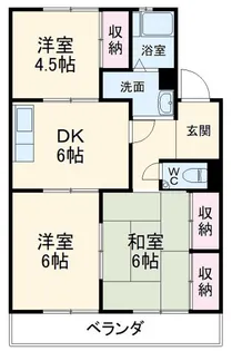 キャッスルハイツ西尾【1階】の間取り