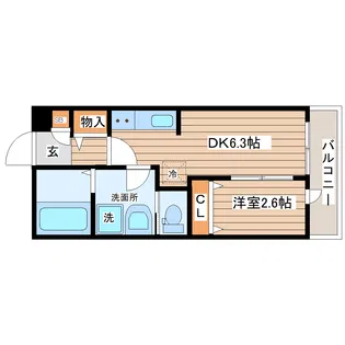 プログレス河原町【3階】の間取り