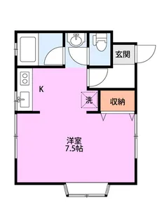 メゾンレグルス【1階】の間取り