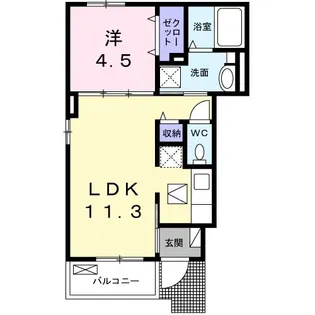 フィグ新栄I【1階】の間取り