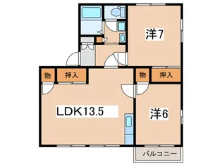 メゾンアイリスA【1階】の間取り