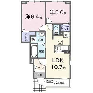 ルミエール・S【1階】の間取り