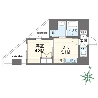 プライムネクサス大鳥居 Bell Court【7階】の間取り
