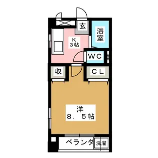 サンヴェール栄生【4階】の間取り