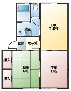 グリーンコーポ植木II【2階】の間取り