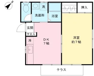 セカンド・アベニュー・ヴィル【1階】の間取り