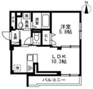 ディーズプラス篠崎【4階】の間取り