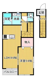 シェルメール庭瀬【2階】の間取り