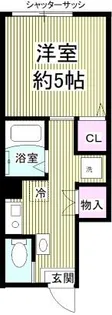 チェスナッツ蒲田【1階】の間取り