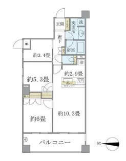 ランドステージ錦糸町II【5階】の間取り