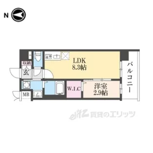 ソルテラス京都JUJO薫【2階】の間取り