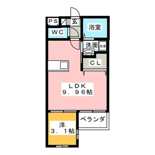 Belle Demeure (ベル ドゥムール)【2階】の間取り