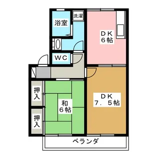 ユートピア長谷川A【2階】の間取り