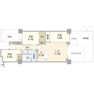 ヴェレーナ横浜三ツ沢(021200)【1階】の間取り