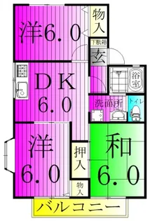 メゾン駒木B【1階】の間取り