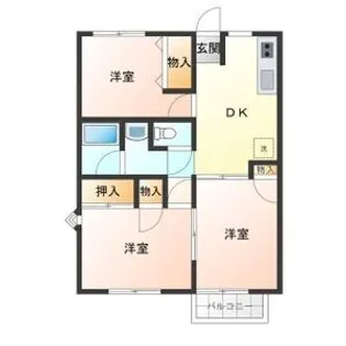 三田コーポ【2階】の間取り