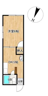 オリハシハイツD棟【1階】の間取り
