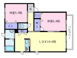 ブランメゾン【1階】の間取り