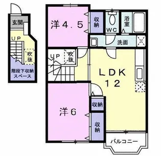 シャンソレイユ【2階】の間取り