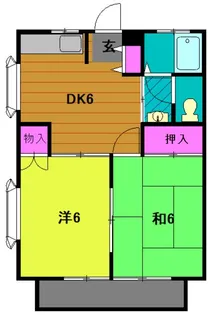 第二谷中コーポ【2階】の間取り
