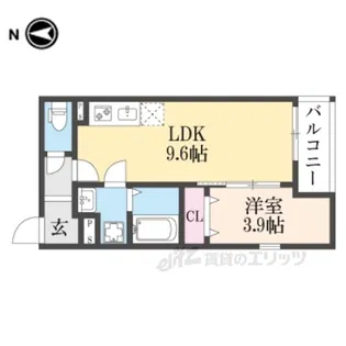 REGIES川西能勢口【1階】の間取り