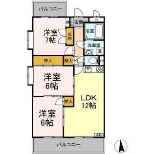 リーフル21【1階】の間取り