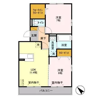 ヒラリバー【3階】の間取り