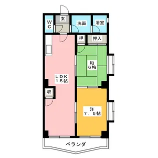 ラ・ファミーユ小牧【4階】の間取り