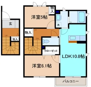 ヴァンベールIIB棟【2階】の間取り