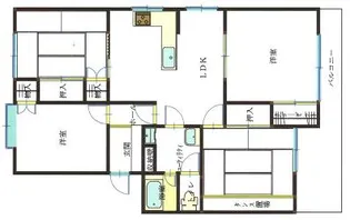 福島県いわき市平字鎌田町【マンション】の間取り