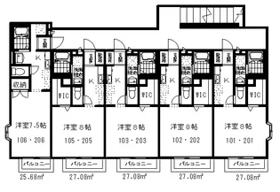 クレストスプリングスB【2階】の間取り