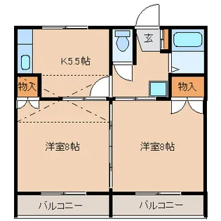 チェリーコーポII【1階】の間取り
