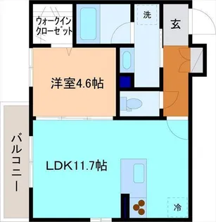 due Purte(ドゥエ ポルテ)【3階】の間取り