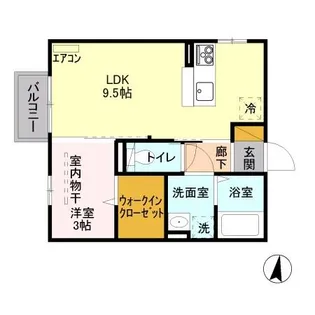 アクシス A205【2階】の間取り