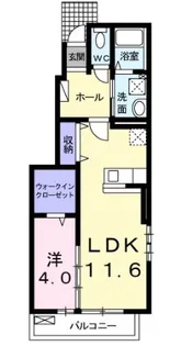 愛知県名古屋市緑区桃山2【アパート】の間取り